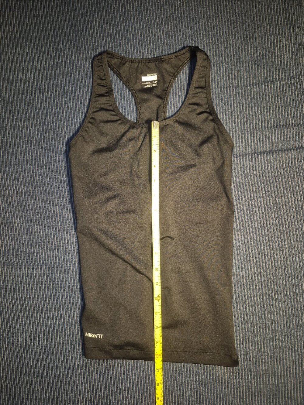 NIKE Fit Black Racerback Tank Top Size Small Built-In Shelf Bra Athletic Workout